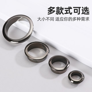 电脑办公桌穿线孔盖板装饰圈装饰盖桌面孔洞盖开书桌穿线盒线孔盖