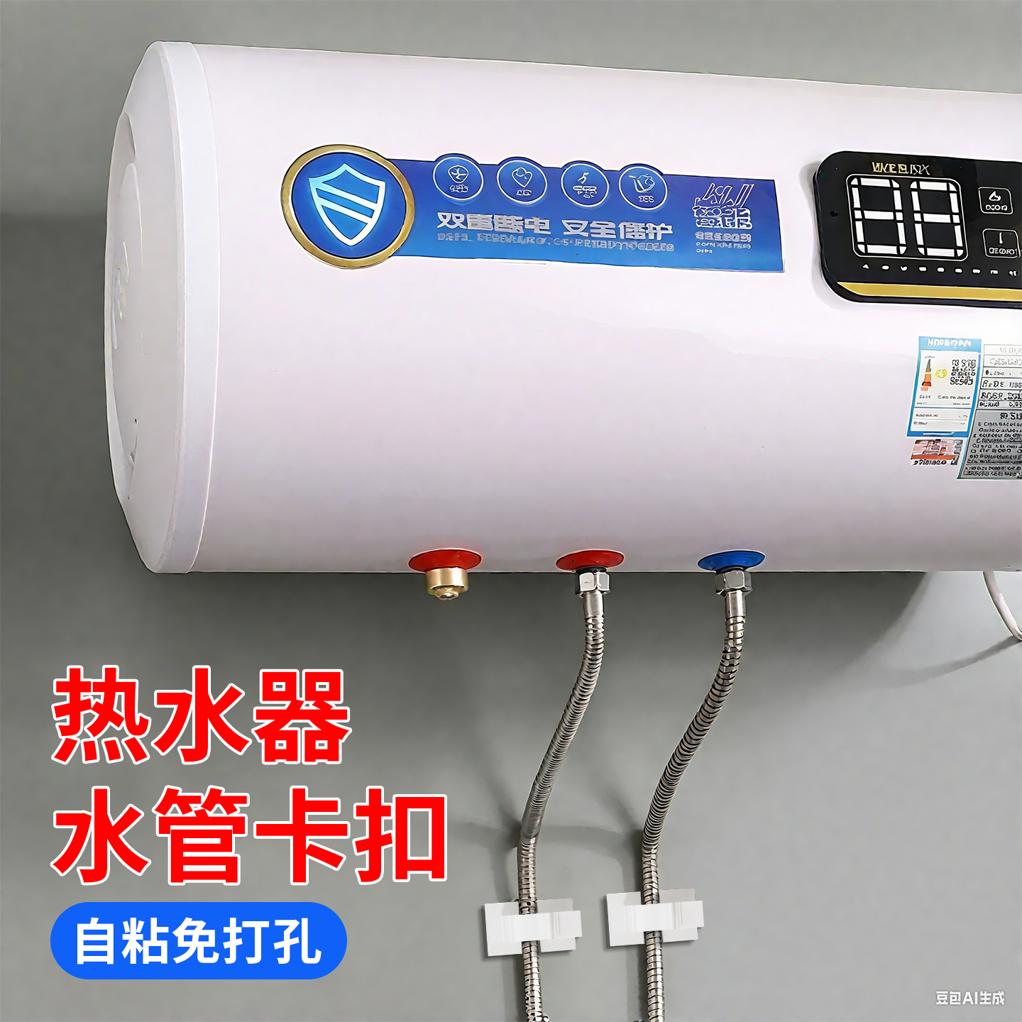 热水器水管洗衣机进水管软管卡扣