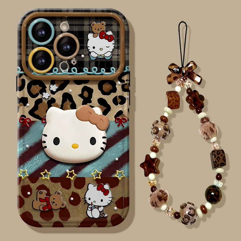 大视窗翻盖镜子豹纹kt适用于苹果