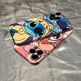 菲林壳史迪仔适用苹果14手机壳iphone13pro保护套12mini新款11promax全包iphonex/XR情侣max男女7p/8plus硬壳