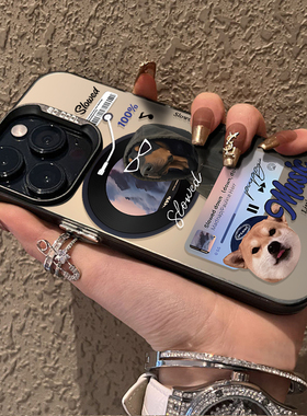 唱片小狗适用小米14手机壳红米note13pro保护套K40/k50硬k60至尊版12turbo新款10s高级11ultra潮男civi3女12x