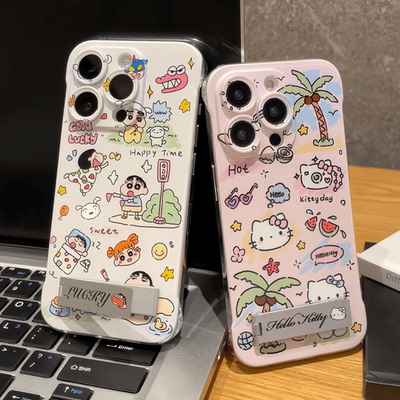 无边框春日小新适用苹果15手机壳