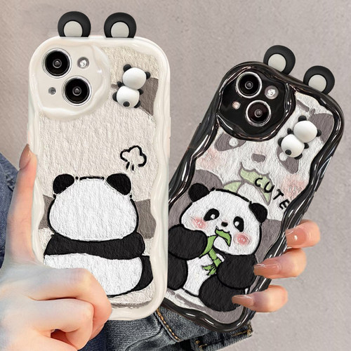 油画熊猫适用小米13手机壳红米12