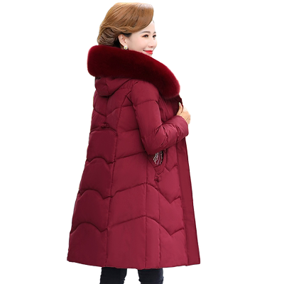 新款羽绒棉服加厚保暖女士妈妈装