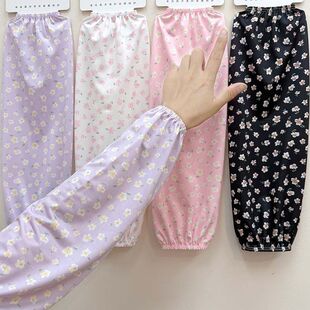 碎花直筒手臂套袖夏季宽松防晒冰袖女户外遮阳透气舒适冰丝套袖子