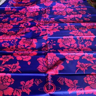 被面薄款丝绸被面结婚披红结婚礼车挂彩喜事还愿被面龙凤牡丹花大