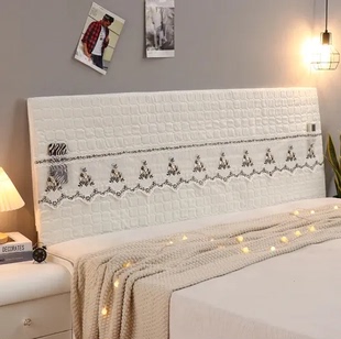 1米5床的床头罩布艺全包床头罩床头套北欧床头保护罩软包实木床靠