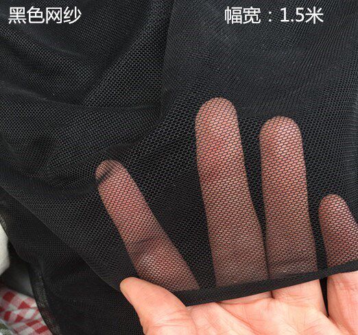 黑色网纱布料蕾丝服装