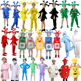 幼儿园医生护士表演服儿童细菌病毒舞台演出服装红细胞卡通扮演服