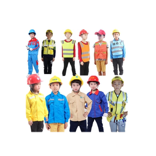 六一儿童职业工作体验服幼儿建筑工人矿工角色表演服工程师扮演服