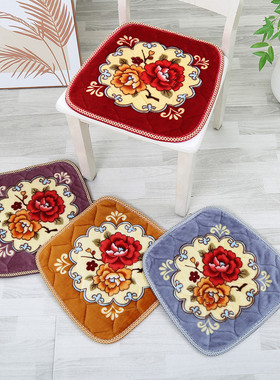 牛奶绒坐垫40x40x35CM梯形防滑椅垫加厚餐厅椅子垫饭店马蹄形坐垫