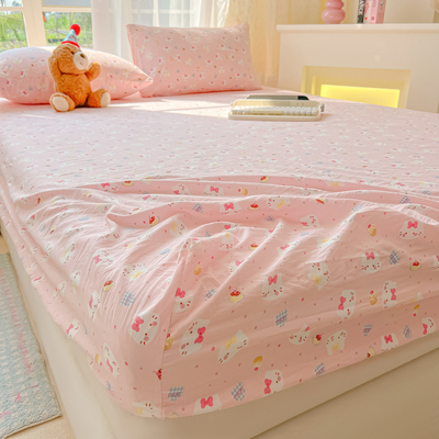 少女水洗棉床笠单件2025新款床套