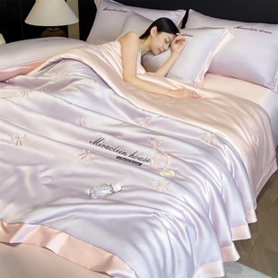 夏季 夏被四件套凉感冰丝夏凉被宿舍单人学生空调被薄被子 2026新款