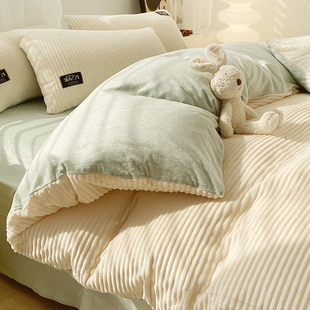 牛奶绒被套冬季 被单 双面加绒冬天法兰珊瑚绒被罩单件2023毛绒冬款