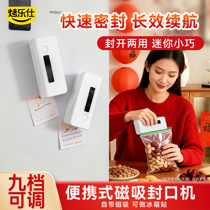 封口机小型家用手压式充电封口器迷你便携零食塑料袋热密封机神器