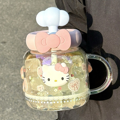 凯蒂猫耐高温玻璃杯牛奶杯