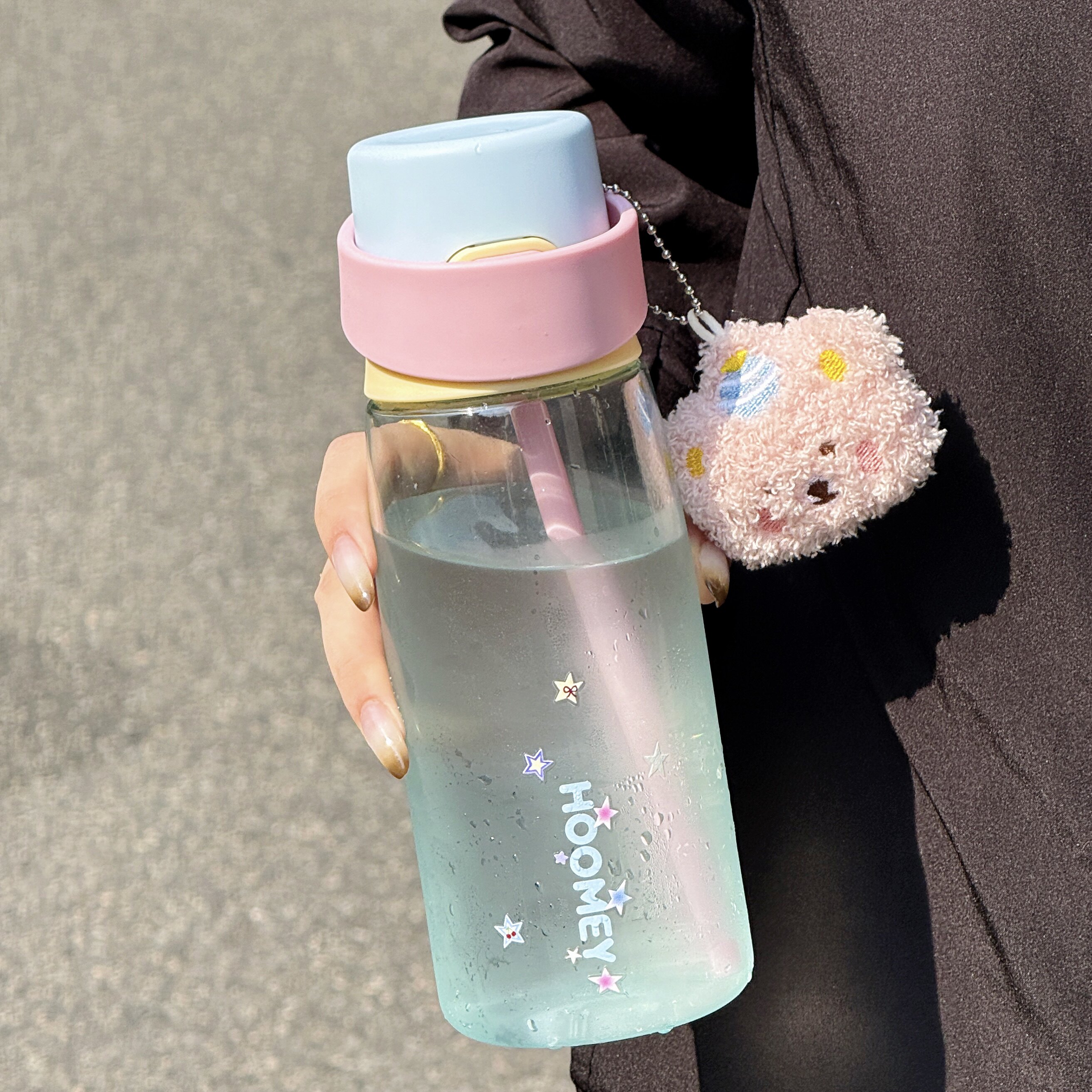 吸管杯夏日系女生高颜值杯子学生简约2026新款tritan便携随手水杯