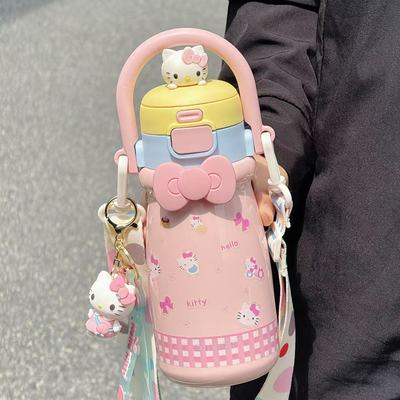 可爱吸管保温杯女生高颜值水杯