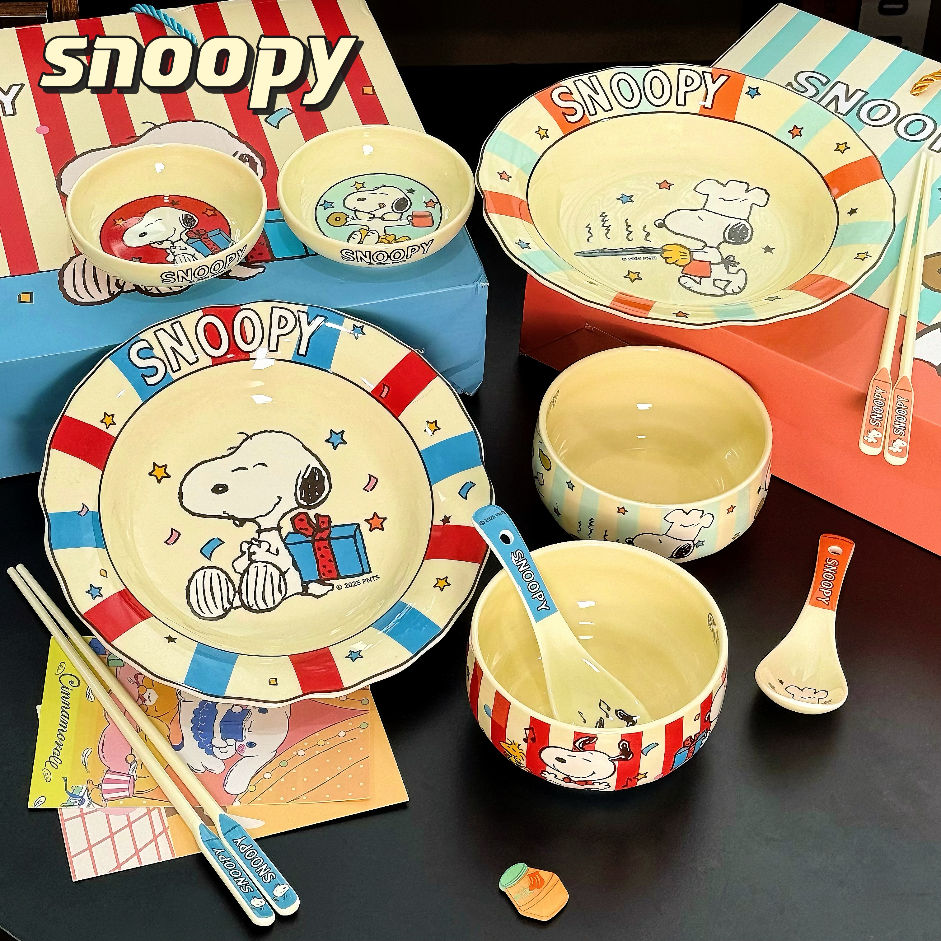 史努比陶瓷碗卡通一人食餐具