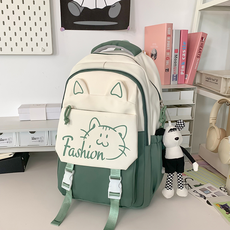 学生女双肩包涤纶书包