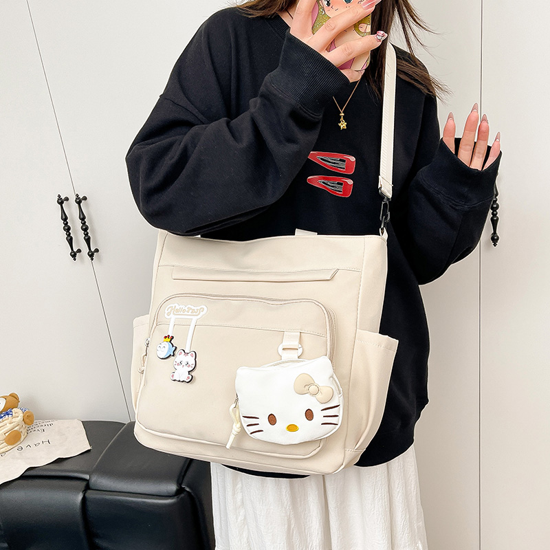日系新款百搭斜挎女补课包