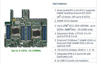 服务器 超微 X10DGQ SUPERMICRO 主板