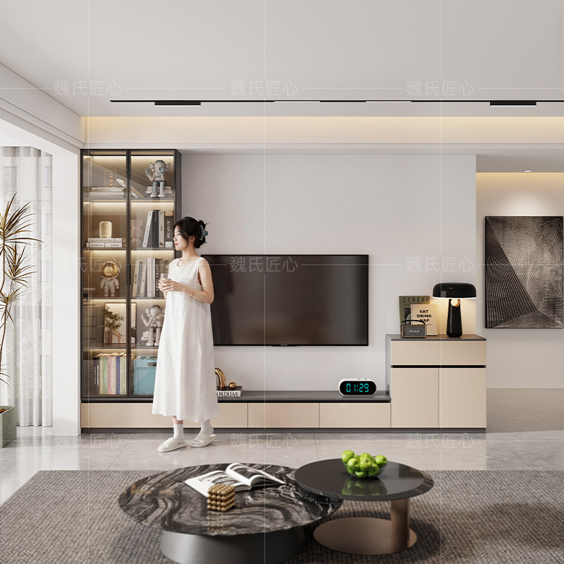 实木电视柜客厅一体靠墙组合柜落地储物柜家用收纳柜定制电视机柜,住宅家具,电视柜,淘宝优惠券,粉丝福利购,淘宝优惠卷