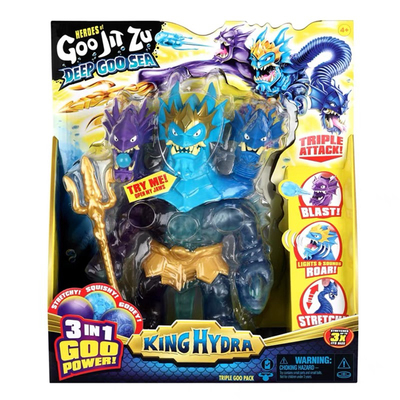 酷肌组Goo Jit Zu战甲英雄King Hydra三头深海龙王解压软胶玩具