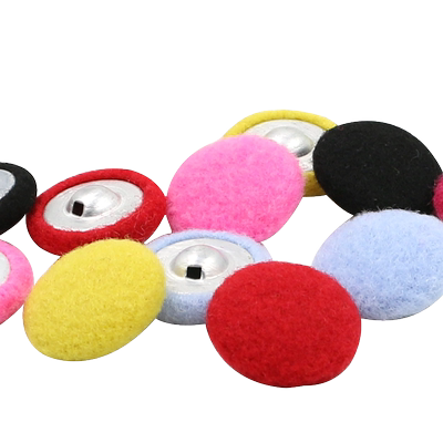 圆形精品风衣纽扣女装大衣扣铝底包布钮扣绒布外套毛衣扣玫红扣子