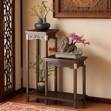 沙发边几实木双层小茶几中式边桌简约现代北欧客厅角几小桌子花架