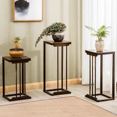 花架置物架中式实木室内