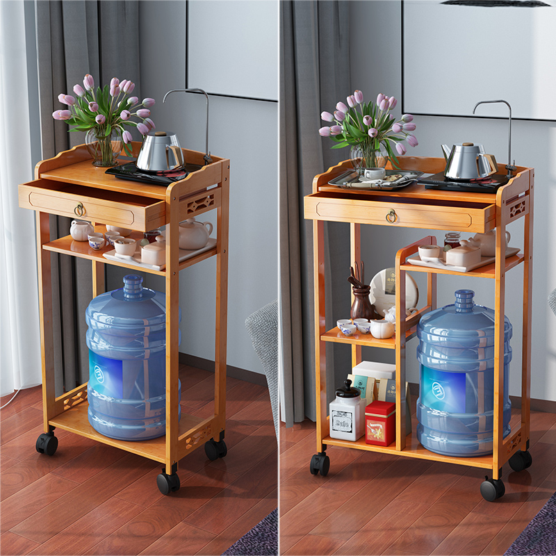 竹木饮水机水桶茶水柜茶几