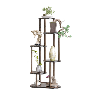 博古架实木中式小多宝阁紫砂茶壶茶具架子花盆栽置物架摆件展示架