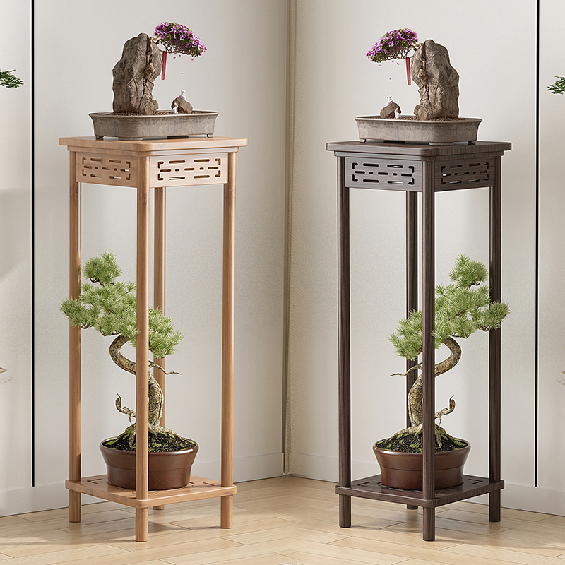 实木新中式博古架摆件