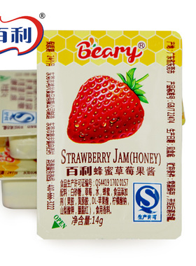 百利/beary 草莓果酱14g 面包 蛋糕 酸奶 布丁 寿司涂抹果酱