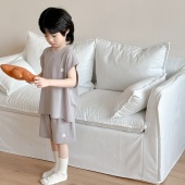宽松亲肤好穿睡衣高级莱赛尔棉外穿家居服 套装 儿童夏季 简约无袖