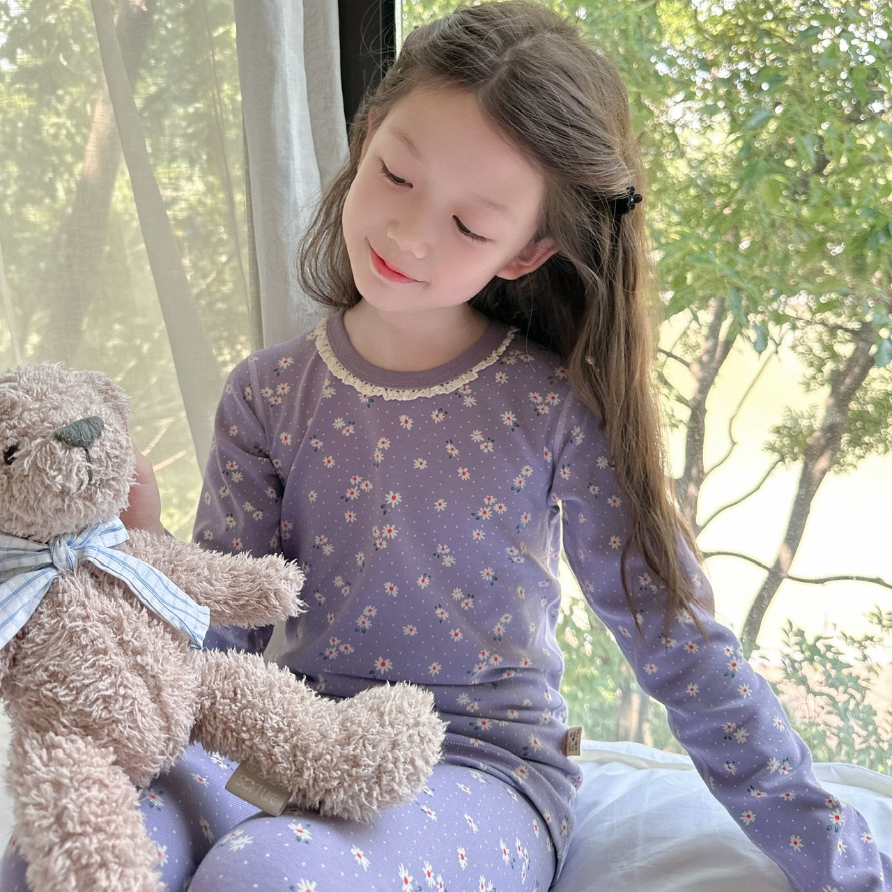 网红爆款儿童保暖内衣家居服套装