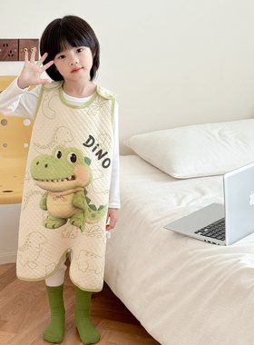 新品3D儿童卡通恐龙无袖夹棉睡袋