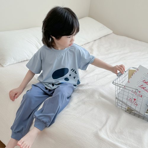 无刺激无荧光儿童纯棉家居服套装
