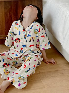 ins爆款亲子装~儿童可外穿家居服