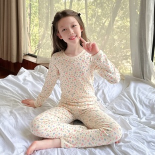 韩国网红宝宝同款返场!秋冬男女童爆款无骨纯棉磨毛秋衣秋裤睡衣