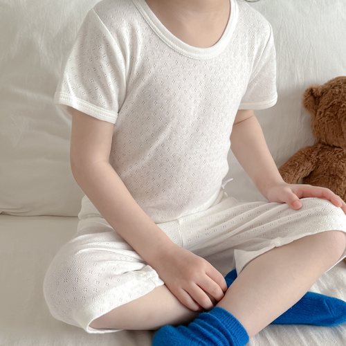 ins奶油风~100%全棉男女儿童睡衣