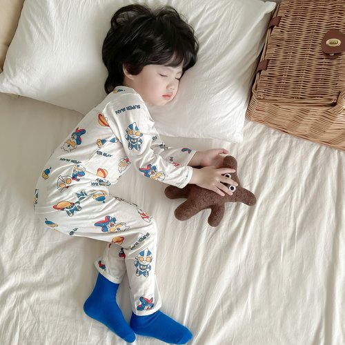 儿童空调服竹纤维睡衣婴儿卡通秋
