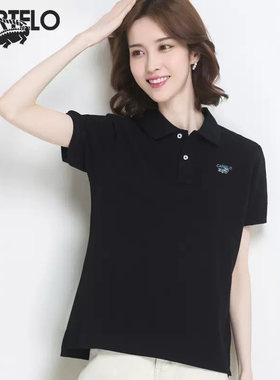 鳄鱼修身纯色常规短袖POLO