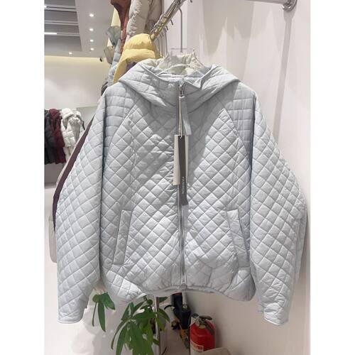 菱格羽绒服女90白鸭绒短款超轻薄连帽宽松显瘦2025新款小个子外套
