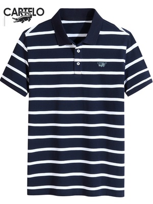 鳄鱼夏季短袖商务撞色POLO
