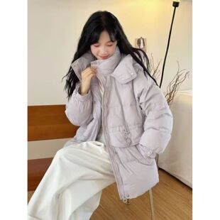 新款羽绒服女韩版2025冬季中长款白鸭绒收腰加厚连帽保暖宽松外套