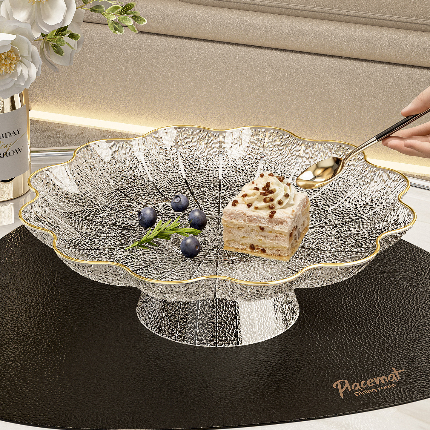 轻奢沥水果盘客厅茶几零食干果盘