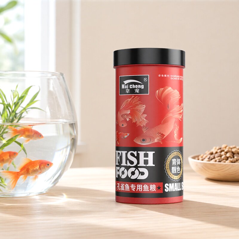 孔雀鱼饲料高蛋白增体增色上浮鱼食玛丽鱼斑马凤尾鱼白云金丝鱼粮