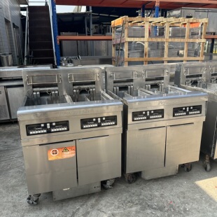 Frymaster油炸锅双缸四槽的型号FPRE214 4CSE二手商用开口油炸锅
